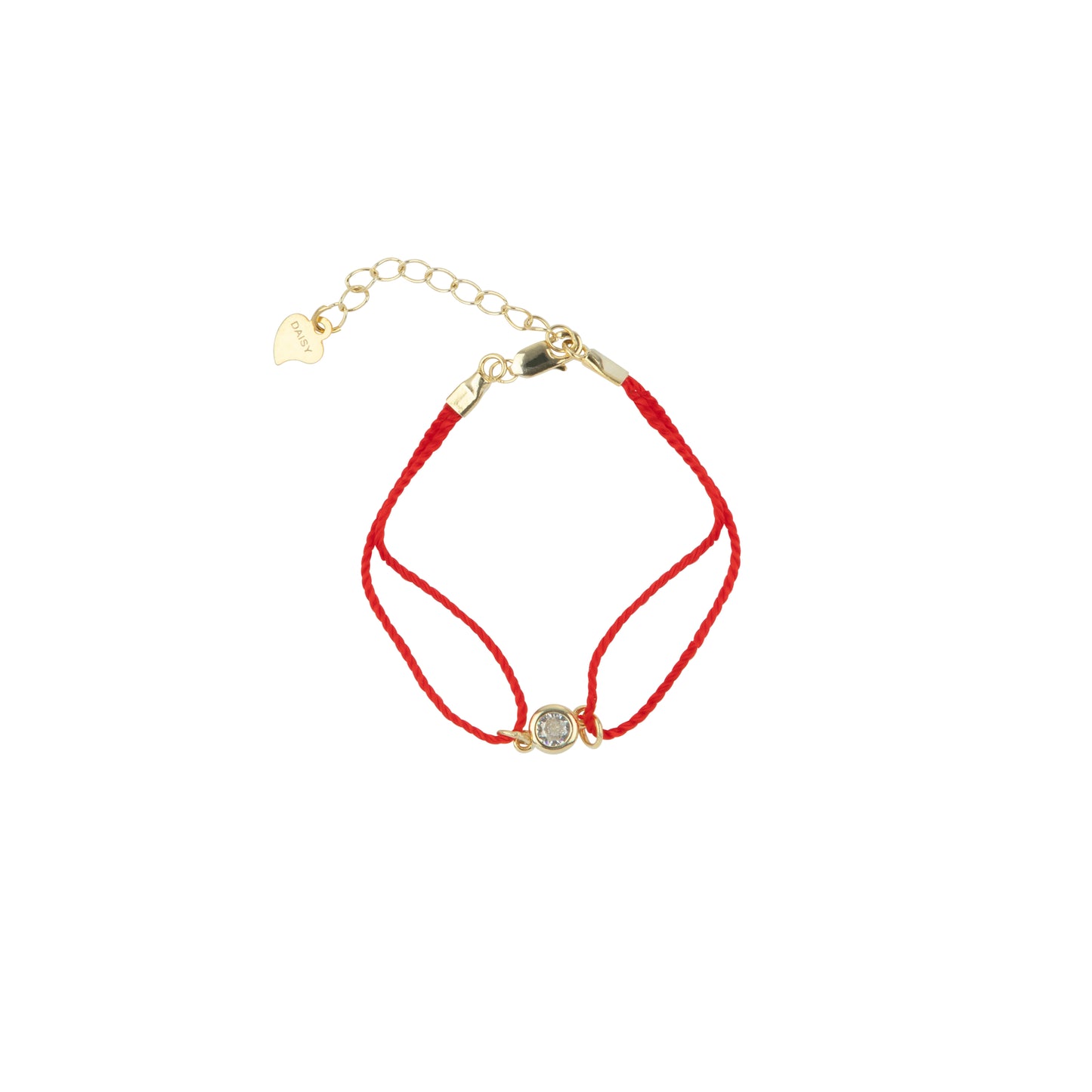 Red string with crystal rhinestone