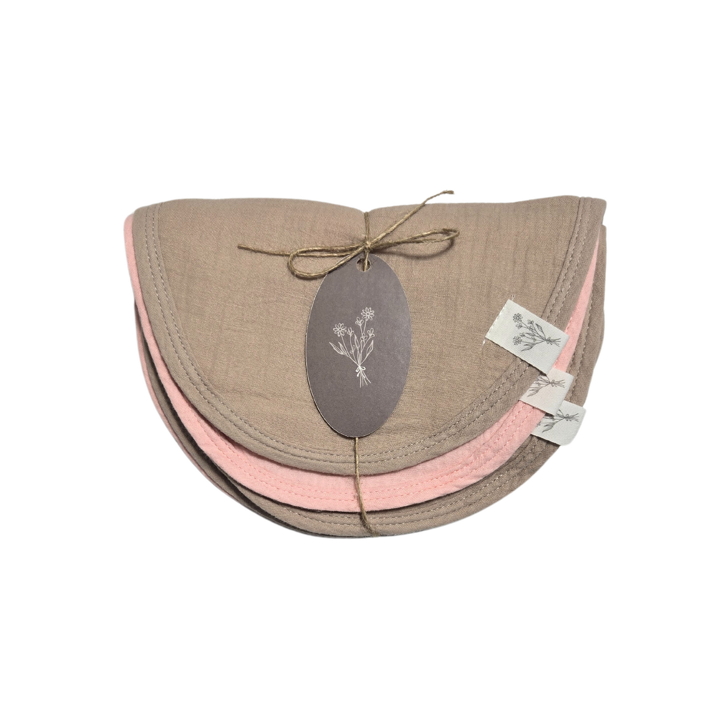 3 piece Absorbent Muslin Bibs