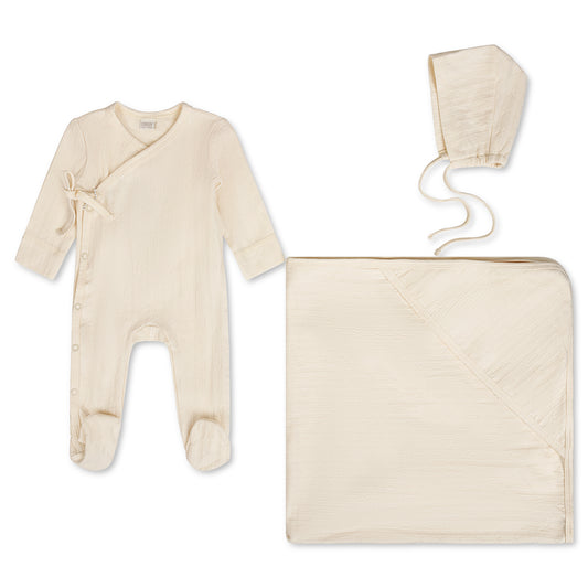 Pointelle - Cream - Layette Set (3 Piece)