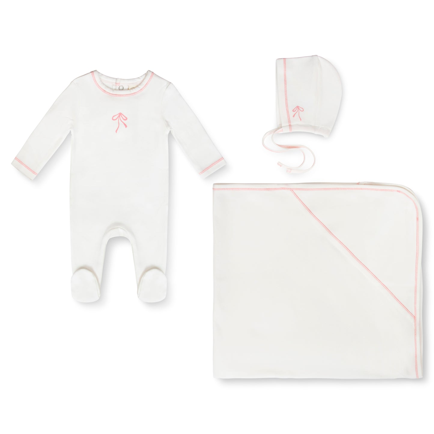 Petal & Leaf Layette Set - Soft Bow