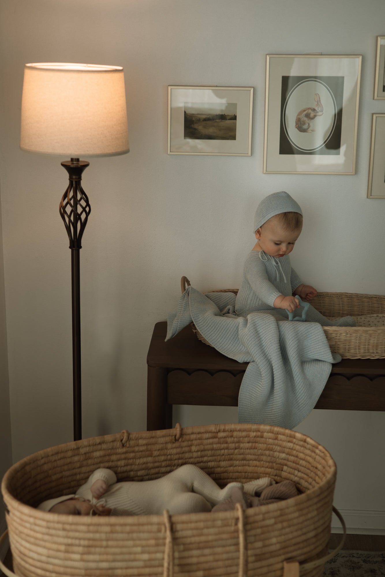 Ribbed Knit Blanket – Celeste