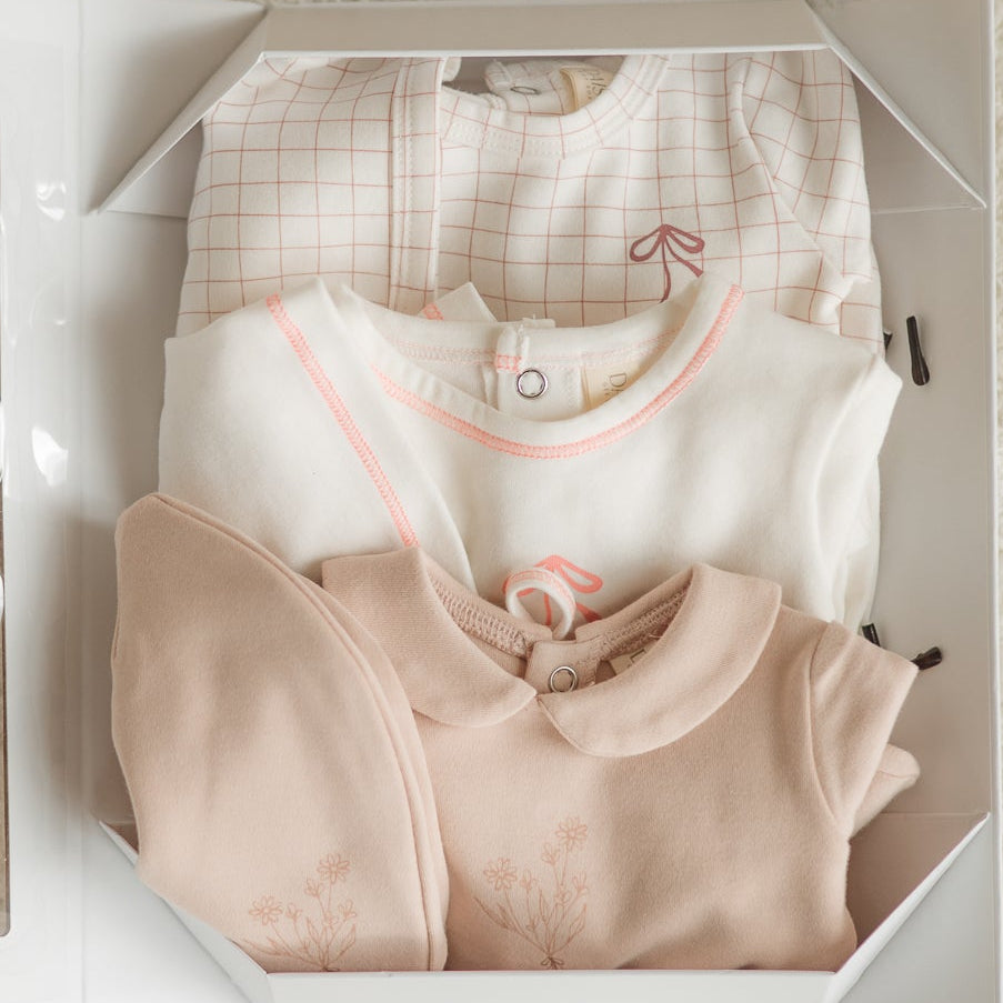 Baby Girl Footie Bundle – 3-Piece Set