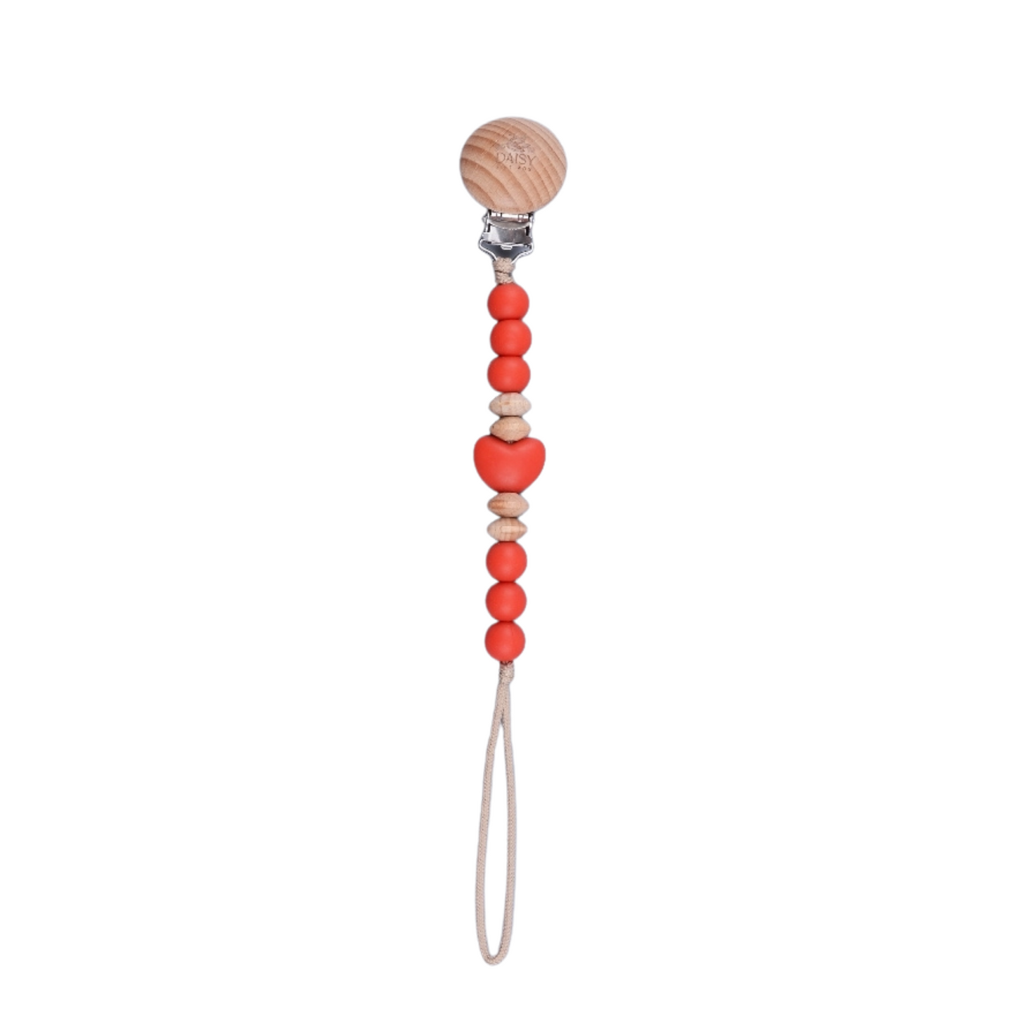 Red Angel Beech - Teething Pacifier clip