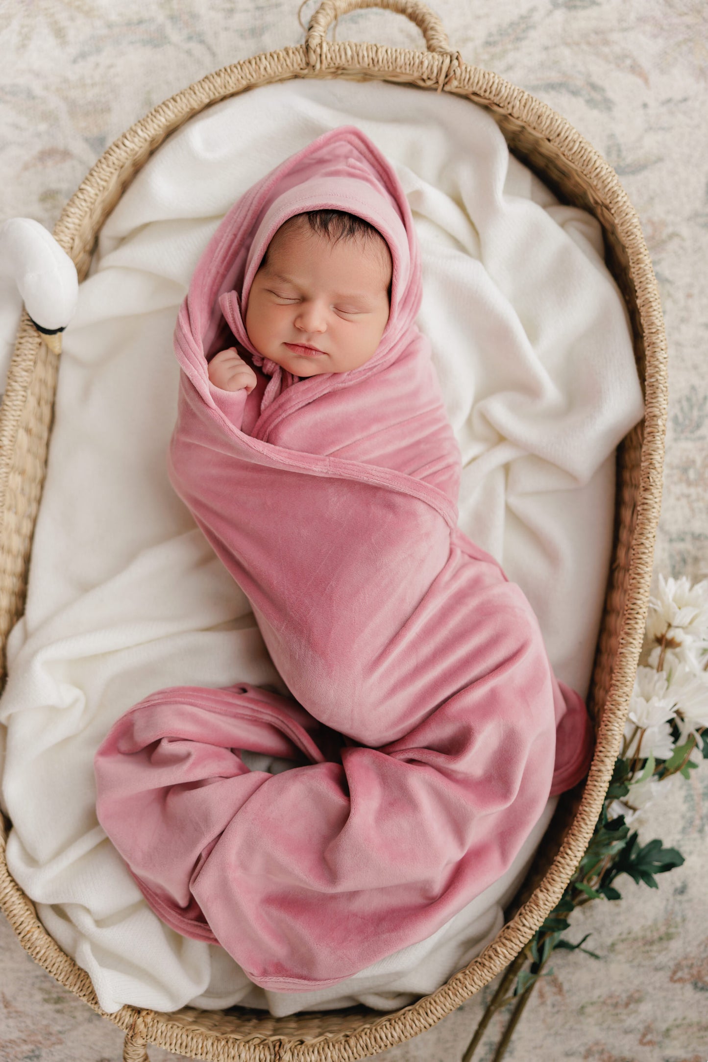 Velour Darling Bow Layette Set - Orchid