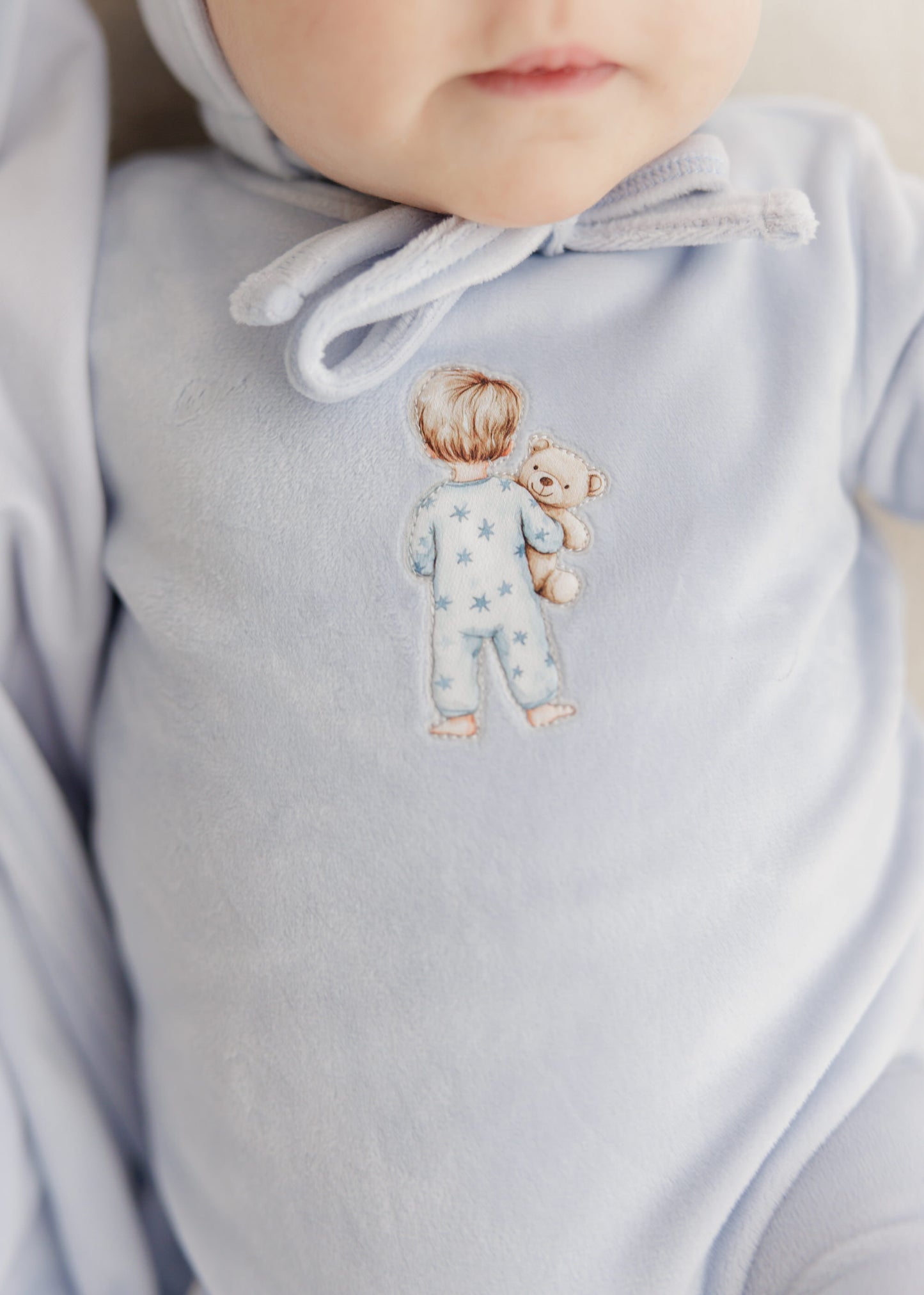 Doll Footie - Soft Blue