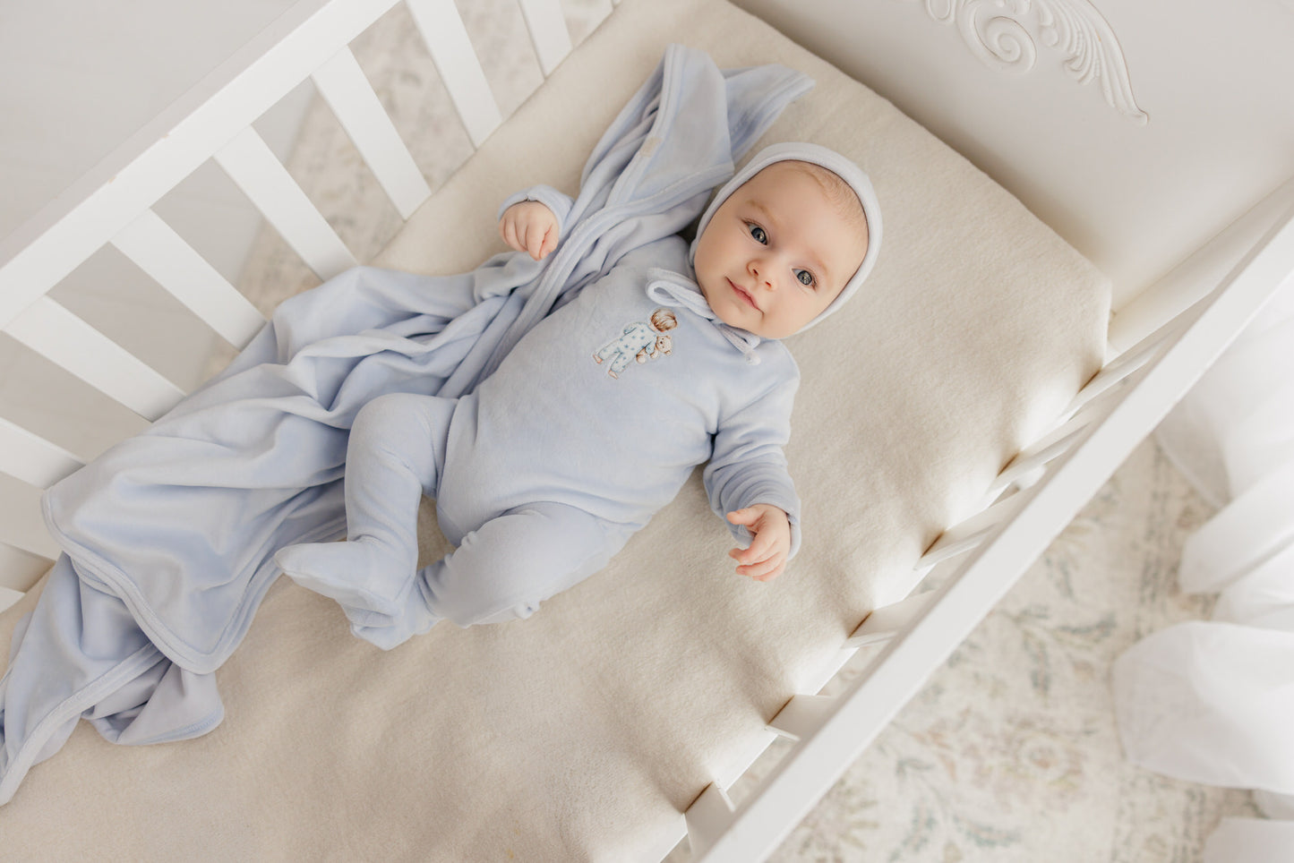 Doll Footie - Soft Blue