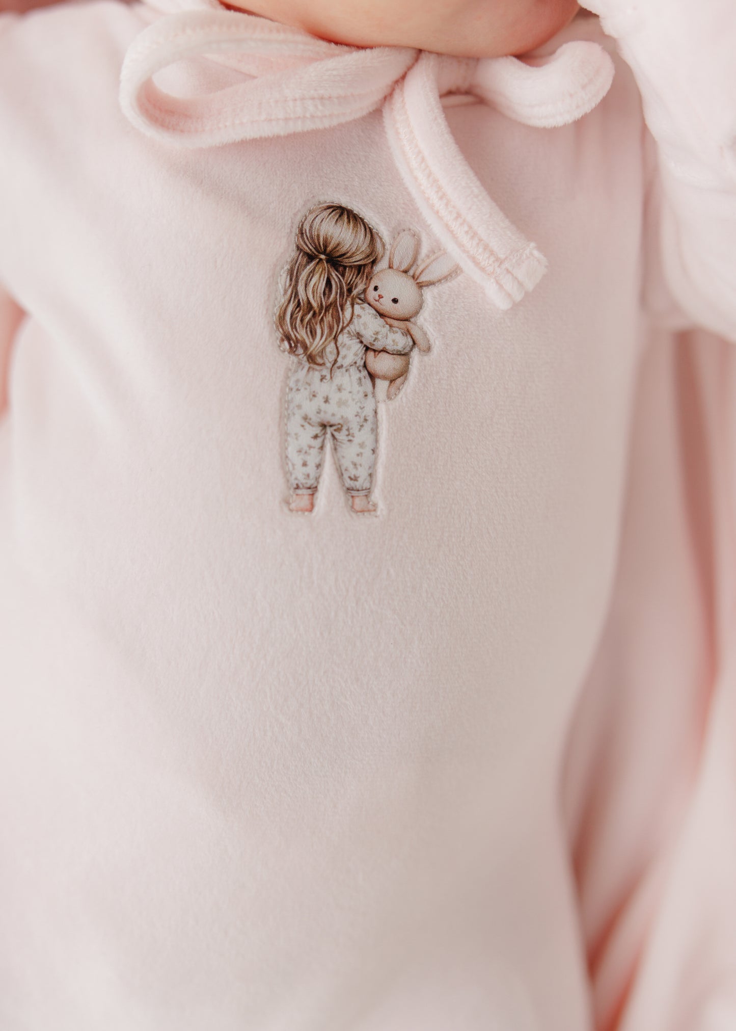 Doll Footie & Bonnet - Soft Pink