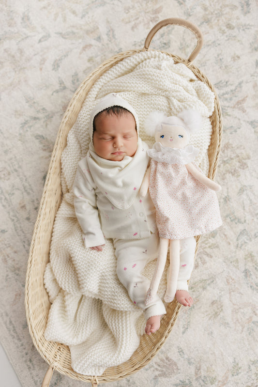 Ribbed Woodland Blanket - Blush