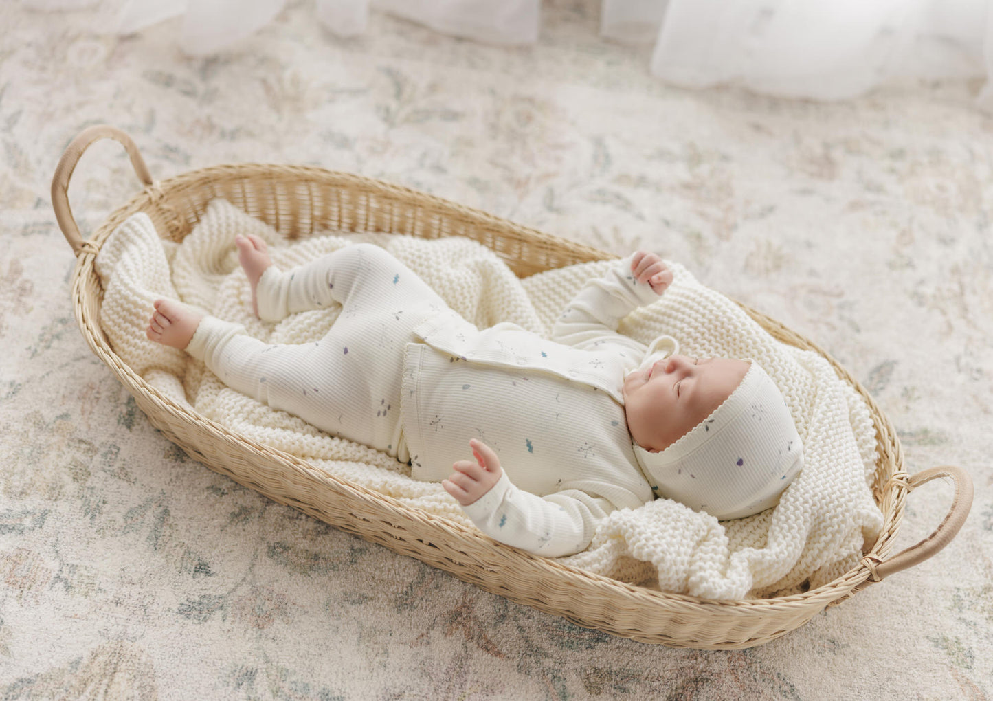 Ribbed Woodland Layette Set - Slate