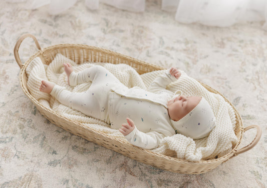 Ribbed Woodland Layette Set - Slate