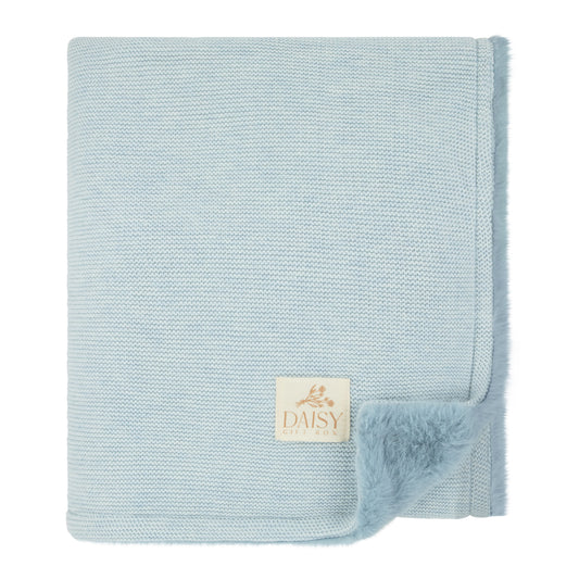 Luxury Knit Fur Blanket - Leaf - Celeste