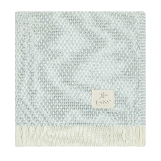 Petal Knit Blanket - Celeste