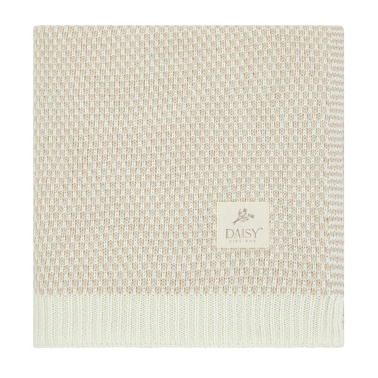 Petal Knit Blanket - Ecru