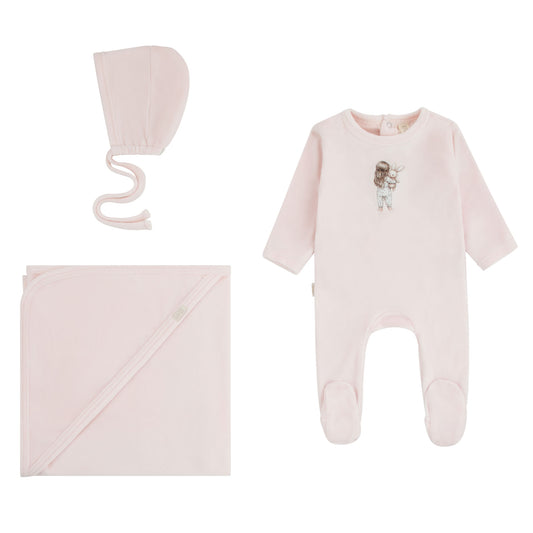 Doll Layette Set - Soft Pink