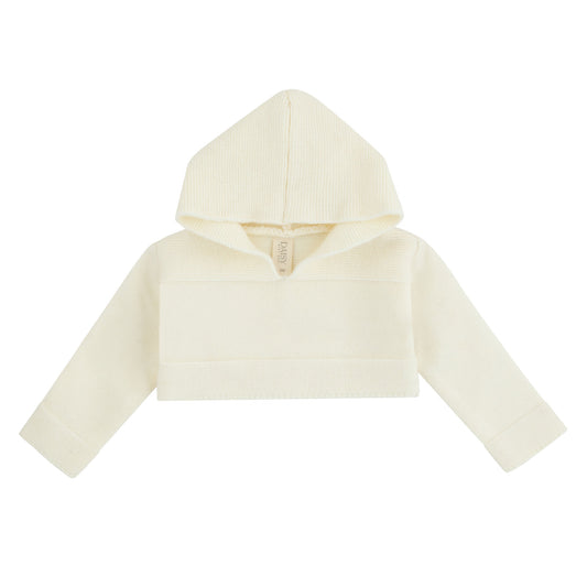 Knit Shrug with Hood - Cream