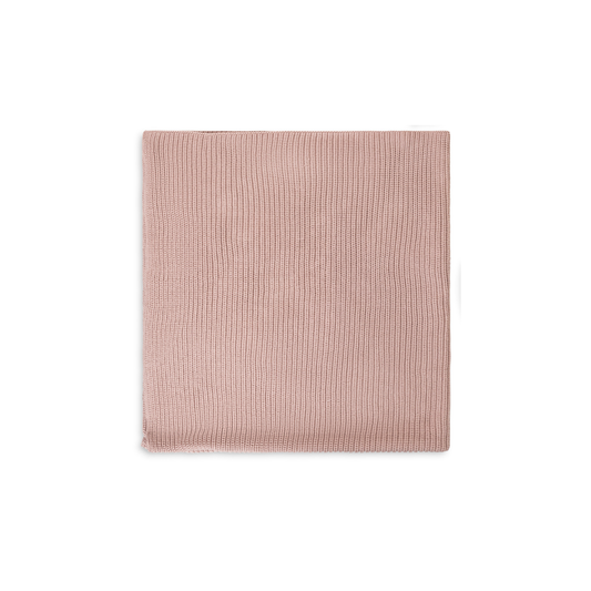 Ribbed Knit Blanket – Mauve