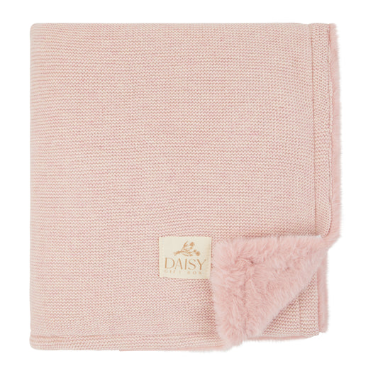 Luxury Knit Fur Blanket - Bow - Roselle