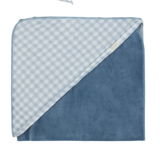 Gingham Patch Blanket - Navy