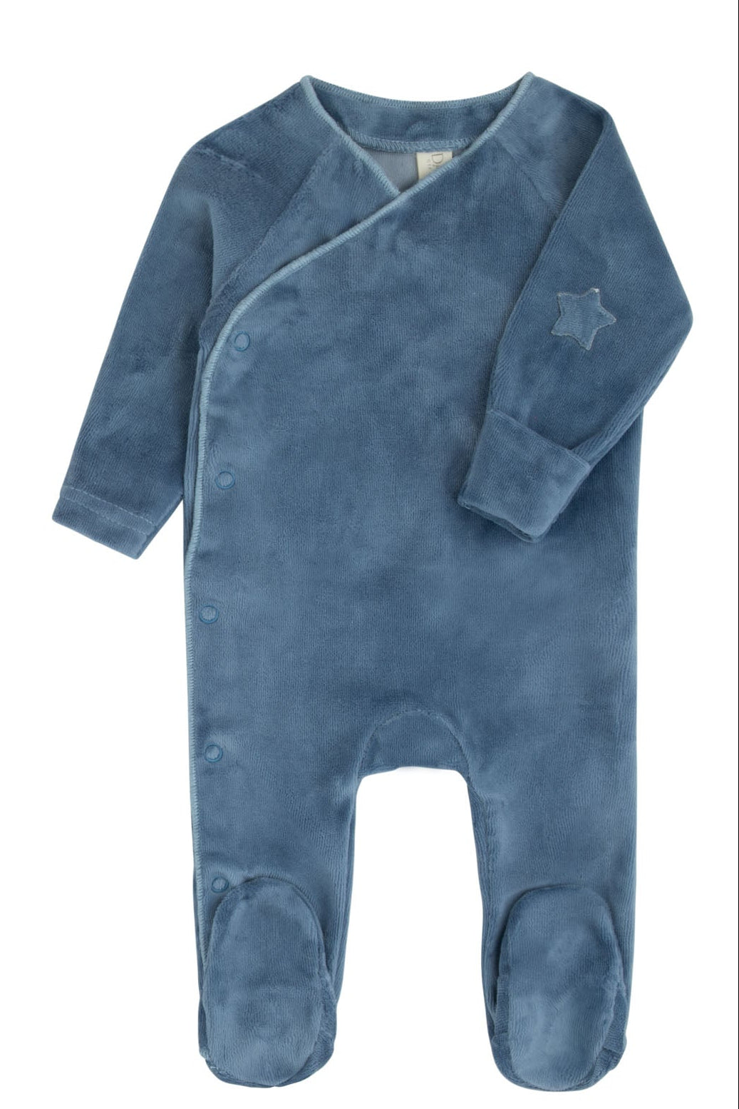 Gingham Patch Footie - Navy