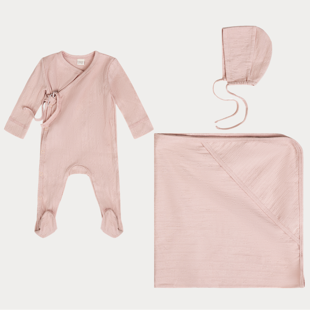 Pointelle - Blush - Layette Set (3 Piece)
