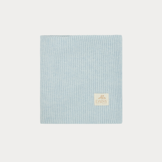 Ribbed Knit Blanket – Celeste