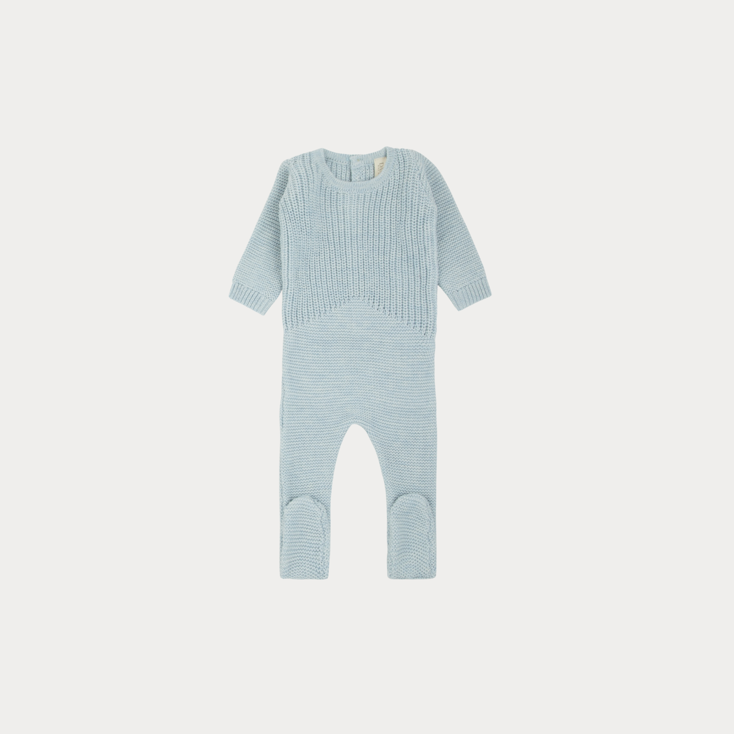 Dressed Knit Footie - Celeste