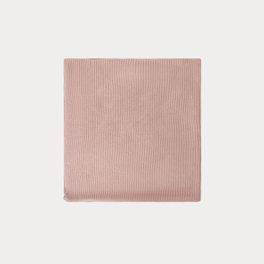 Ribbed Knit Blanket – Mauve