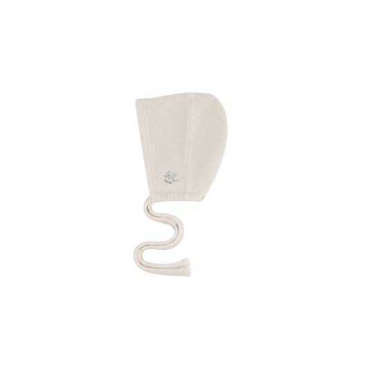 Detailed Velour Bonnet - Cream