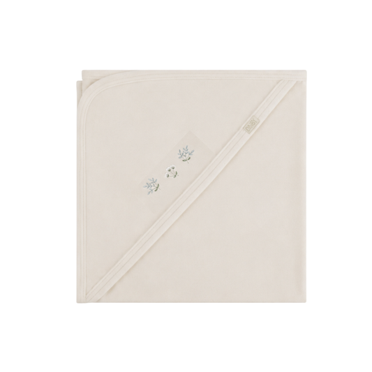 Detailed Velour Blanket - Cream