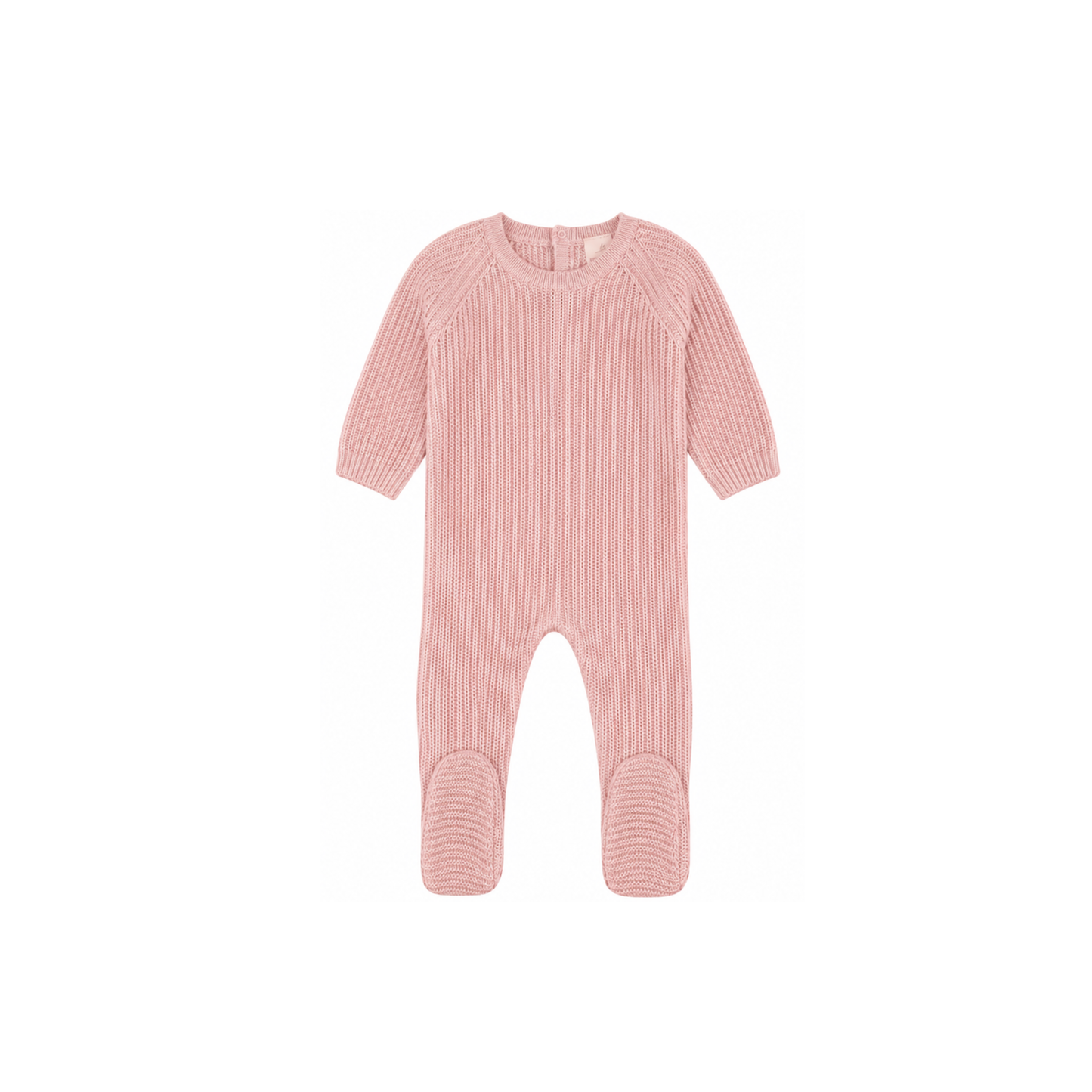Rib Knit Footie - Rose