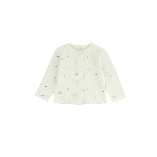 Ribbed Woodland Cardigan - Slate