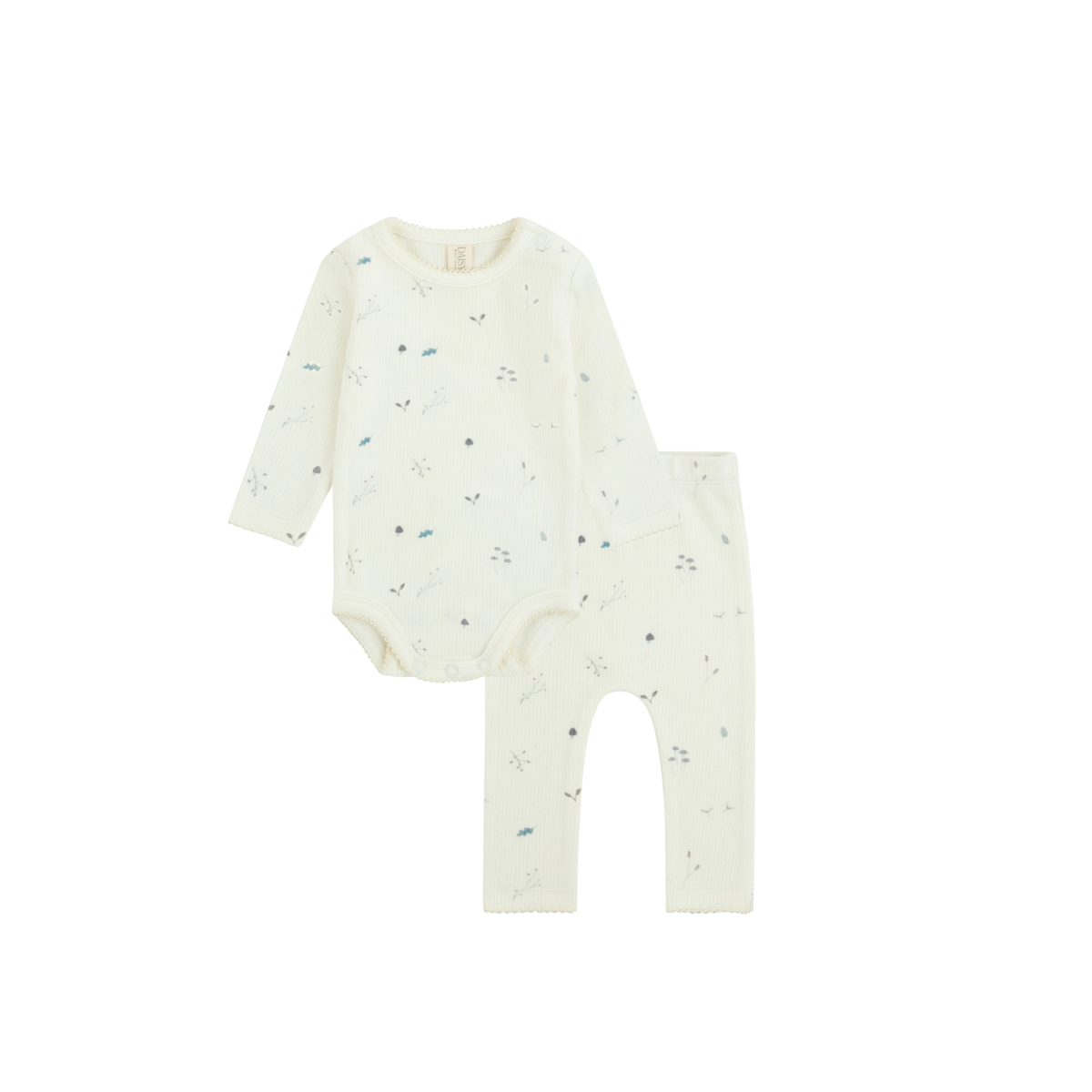 Ribbed Woodland Onesie & Leggings Set - Slate