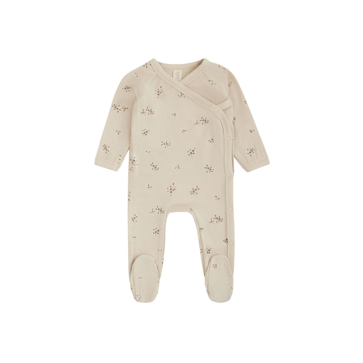 Winter Soft Floral Footie - Cocoa