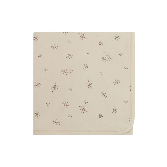 Winter Soft Floral Blanket - Cocoa