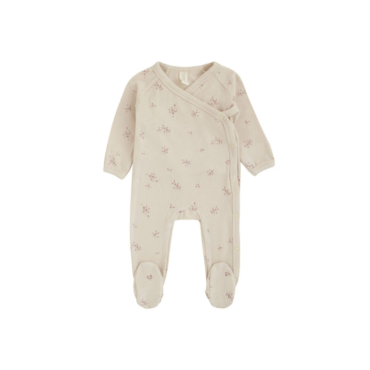Winter Soft Floral Footie - Berry