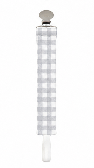 Gingham Pacifier Clip