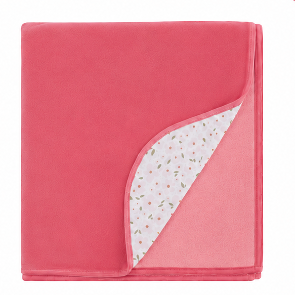 Floral Patch Blanket - Hot Pink
