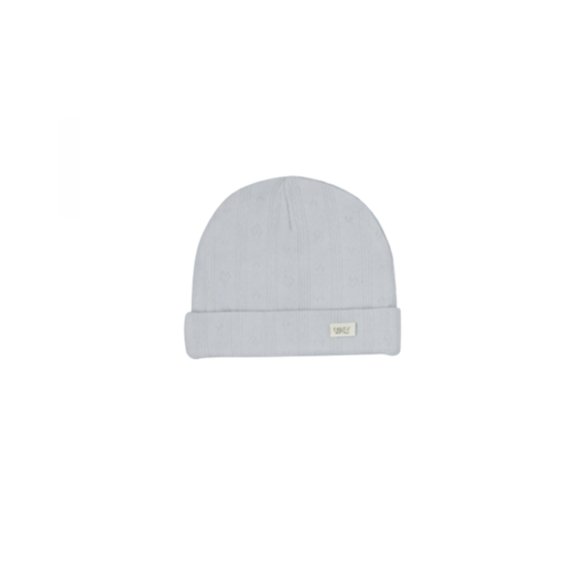 Pointelle Classic Beanie - Soft Blue