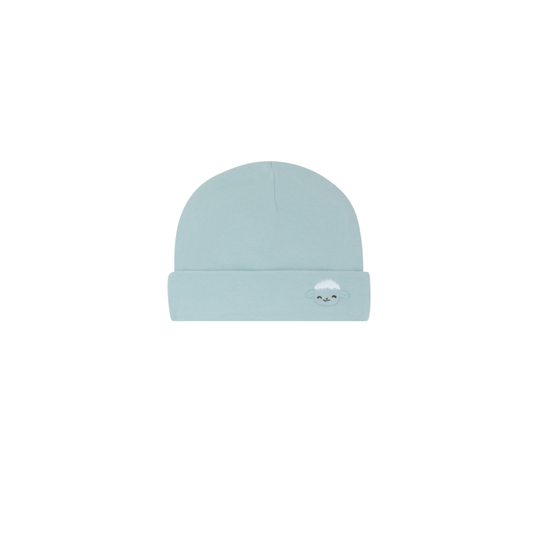 Beanie Single Embroidery - Blue