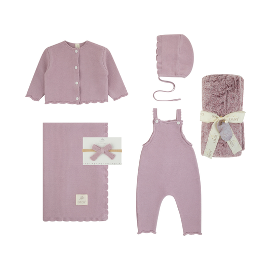 Lilac Knit & Polar Bear Luxury Gift Set