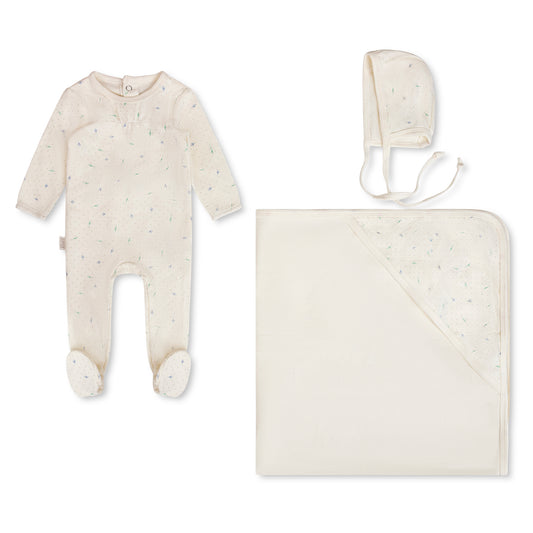 Ribbed - Leaf - Layette Set