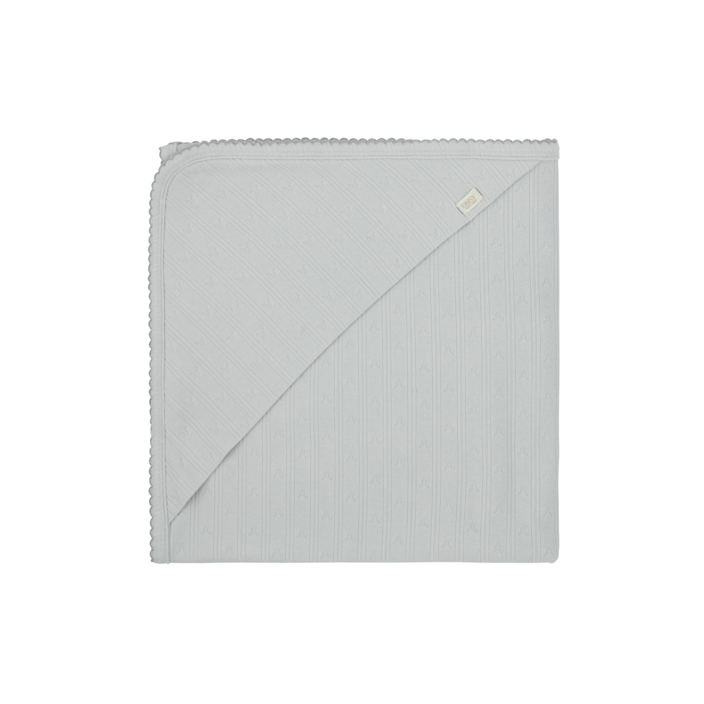 Pointelle Classic Blanket - Soft Blue
