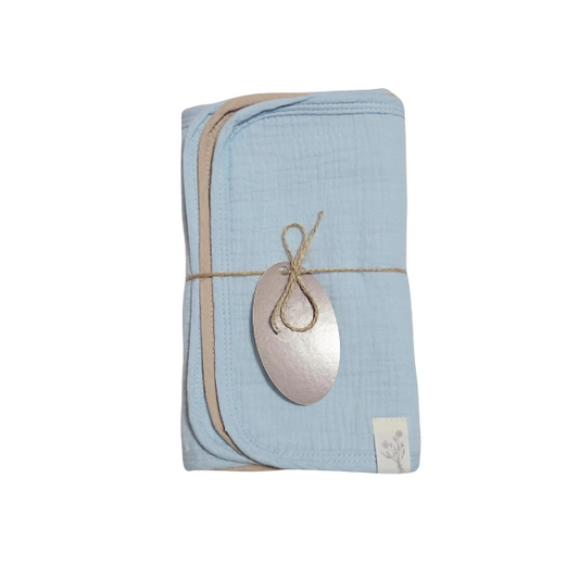 3 piece Absorbent Burp cloth set