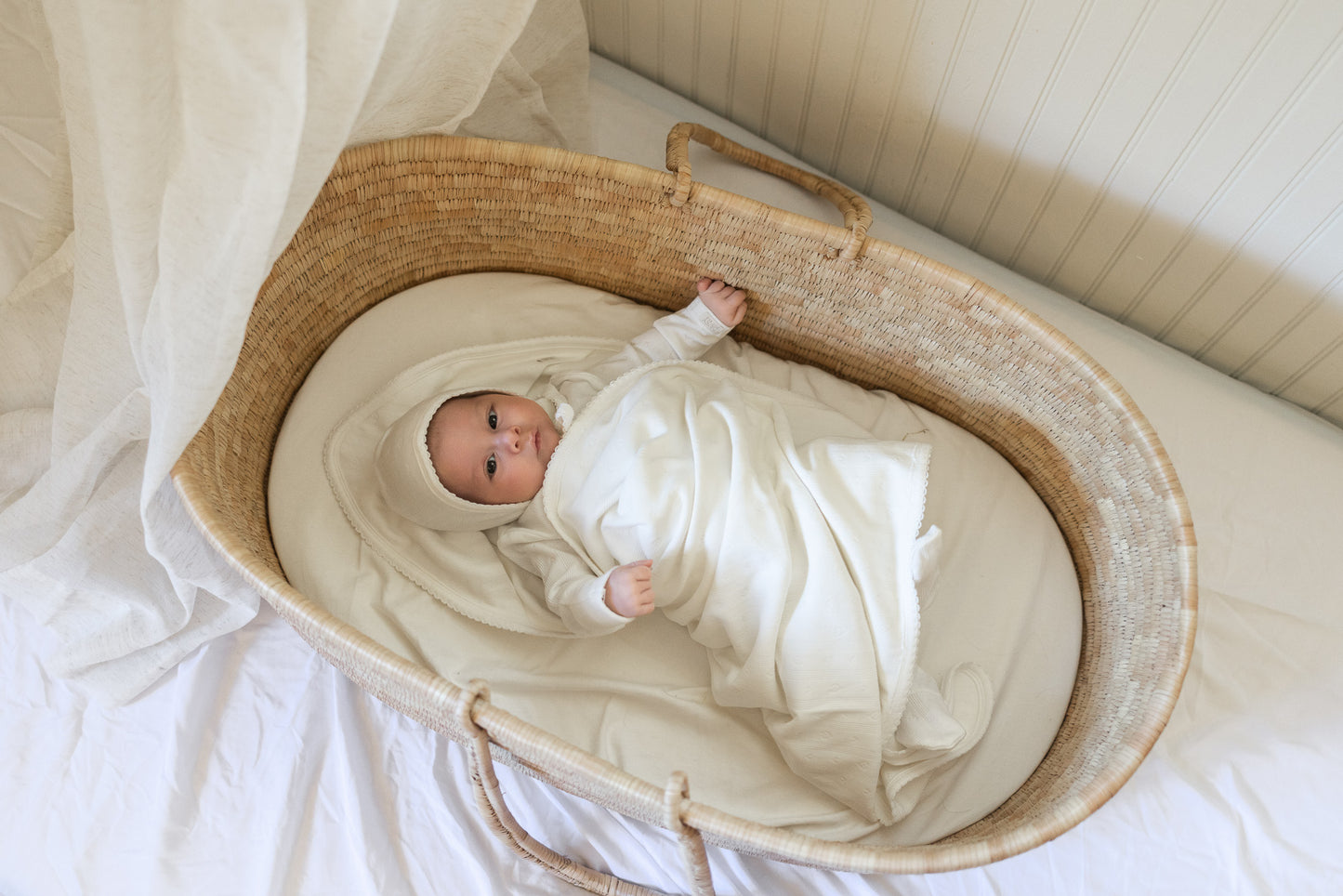 Pointelle Blanket - White