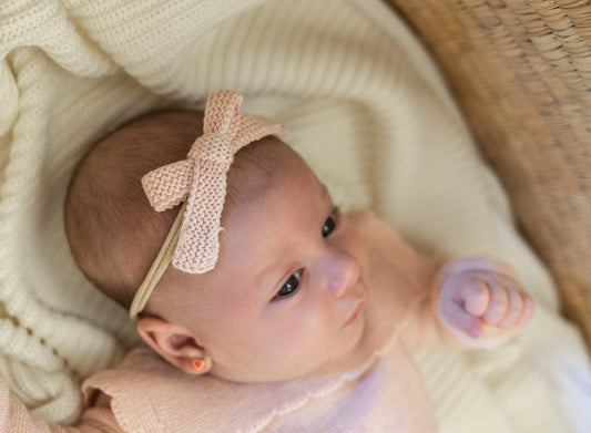 Knit Flat Bow Headband – Roselle
