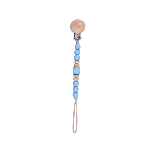 Teething pacifier clip - Brunnera Blue