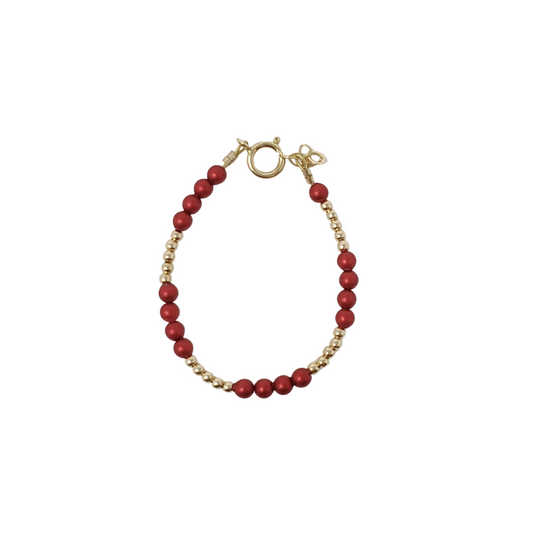 14kt GF baby bracelet - Red pretty